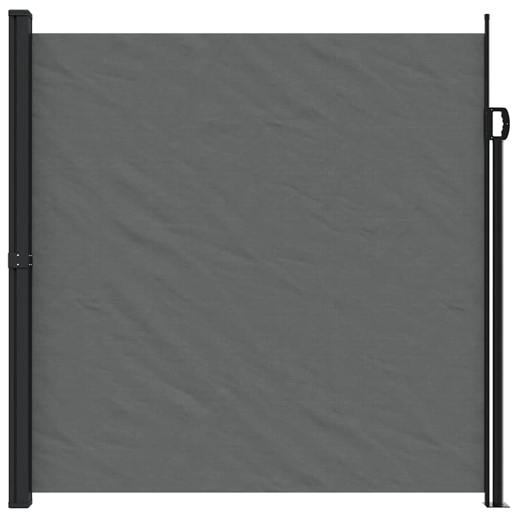 vidaXL Toldo Lateral Retráctil, Pantalla de Privacidad, Toldo Resistente al Agua Rayos UV, Toldo Lateral para Jardín Patio Balcón, Gris Antracita