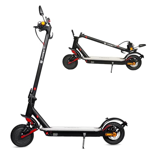 CRONY High Configuration Electric Scooter, Aluminum Alloy Frame with Front Shock Absorber, Rear View Mirror, LED Headlamp, App Control, Bluetooth Speaker, Turn Signal, 7 Color LED Base, Phone Holder