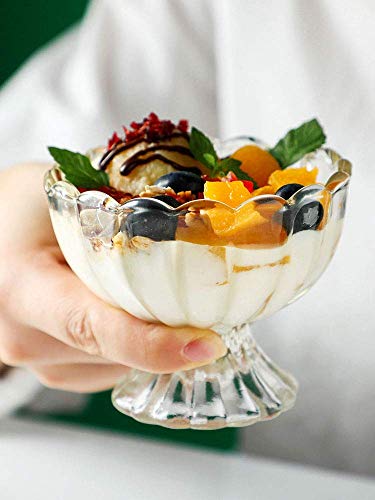 Image of PrimeWorld European 120 ml Flower Ice Cream Bowl, Dessert Cup for Sundae, Sweets,Snacks, Fruit, Pudding, Nuts or Dip, Serving Bowls Set of 6 Pcs Lead Free and BPA Free etc