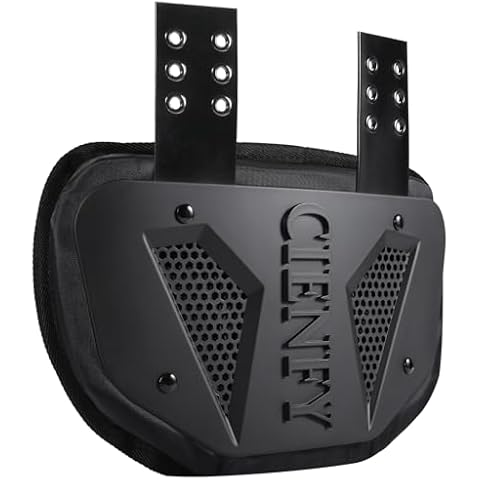 Cienfy Football Back Plate for High-Impact Protection, Universal Football Backplate for Shoulder Pads, for Youth and Adult (Black, Adult) Cover