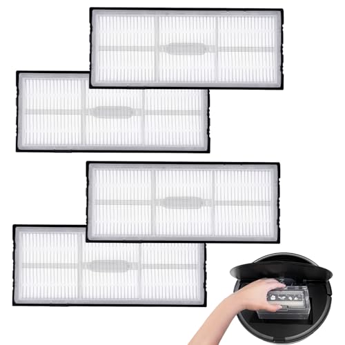 4 Stück Filter Zubehör für Roborock S8/S8+/S8 Pro Ultra/S7/S7 Maxv/S7 Maxv Ultra/S7 Max Ultra/S7 Pro Ultra, Roboter-Staubsauger-Filter-Zubehör-Kit,HEPA-Filter G20 Kehrroboter Ersatzteile Ersatzteil