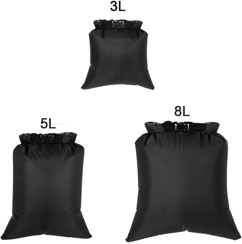 Lixada Bolsas Secas Impermeables, paquete de 3/5/6 con capacidad total 16 litros - Bolsas impermeables ligeras con cierre de enrollar para actividades al aire libre como kayak, camping, senderismo y deportes acuáticos miniatura 4