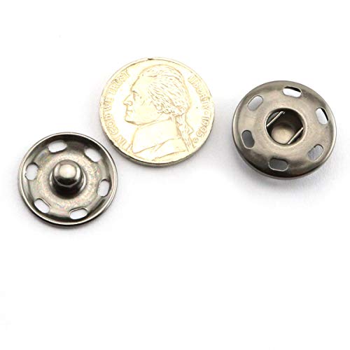 Ruiling 20Sets 19Mm Copper Sew On Snaps Buttons Press Button Fasteners Gun Color For Clothing, Hat, Bag, Jackets, Jeans, Shirts, Windbreakers #TOP1