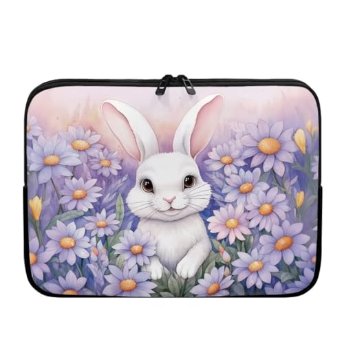 Funda para portátil para mujer con cierre y diseño floral miniatura 1