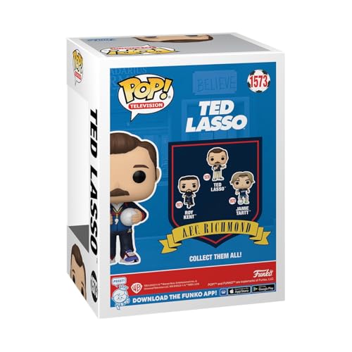 Funko POP! TV: Ted Lasso - Ted With Ball - Amazon Exclusive - kolekcjonerska figurka winylowa - oficjalny towar - zabawki dla dzieci i dorosłych - fanów telewizji - figurka modelki dla kolekcjonerów i