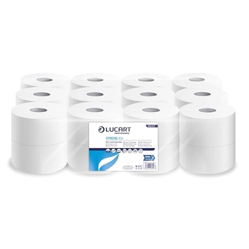 Image of Professional Strong 104 Micro Jumbo Toilet Rolls, 2-Ply, White, 24 Rolls, Compatible with Versatwin Dispensers