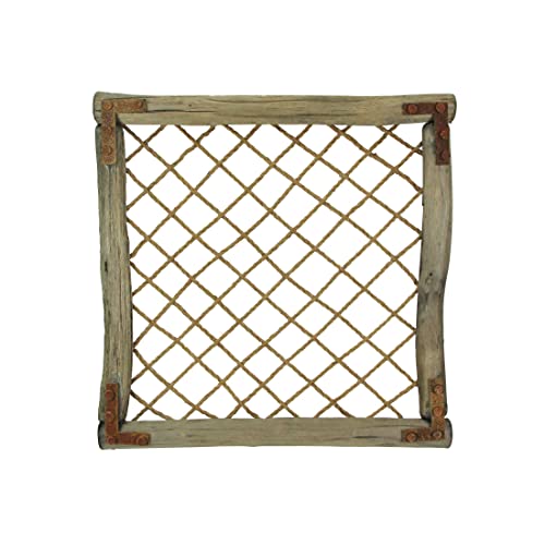 May Handcrafted Wooden and Metal Faux Window Frame Wall Art