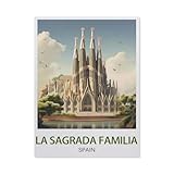 Sagrada Família, Spanien，Metall-Poster, Vintage-Kunst, 
