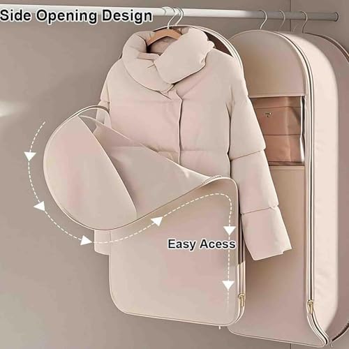 Otherwise Garment Bag, 2025 Otherwise Space Saving Hanging Garment Bag with Self Compression Zipper for Moving or Storaging Clothes, Protects Your Clothes, Save Space (Pink, XL)4