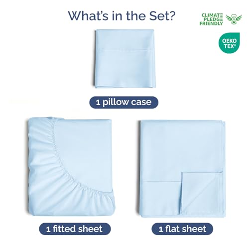 CGK Unlimited Cotton Sheet Set Light Blue thumbnail 5
