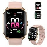 Smart Watch for Men Women, 1.95'HD Smartwatch (Dial/Answer Calls), Heart Rate/Sleep Monitor Fitness Smartwatch, Curved Screen Watches, 112+ Sports Modes Activity Trackers,IP68 Waterproof, Pink