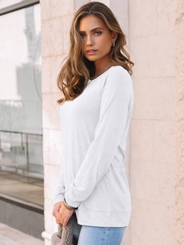 Image of AUTOMET Womens Long Sleeve Crewneck Shirts Fall Tops