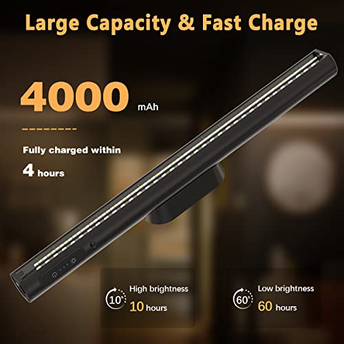 Image of Rechargeable Magnetic LED Light Bar, 4000mAh Wireless Closet Light