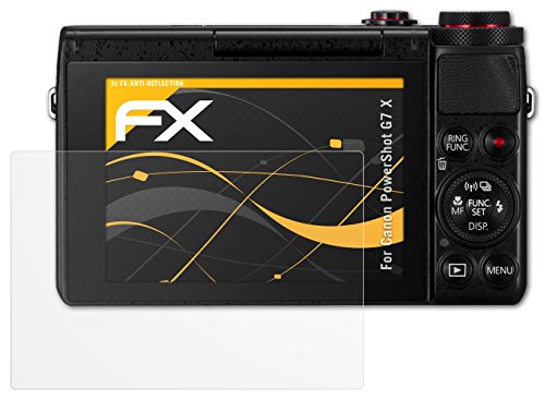 atFoliX Screen Protector compatible with Canon PowerShot G7 X Screen Protection Film, anti-reflective and shock-absorbing FX Protector Film (3X)