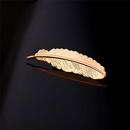 Image of U7 Brooches Jewelry for Women Men, Stainless Steel 18K Gold Plated Classic Feather /Flower /Tree of Life /Custom Photo /Breast Cancer Awareness Pink Ribbion Brooches and Pins for Wedding Dress or Party