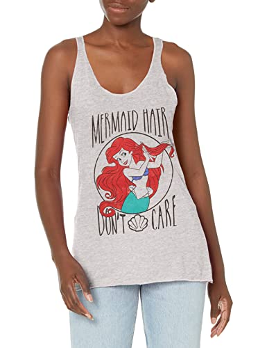 Disney Women's Princess Mermaid Hair Tri-Blend Racerback Layering Tank
