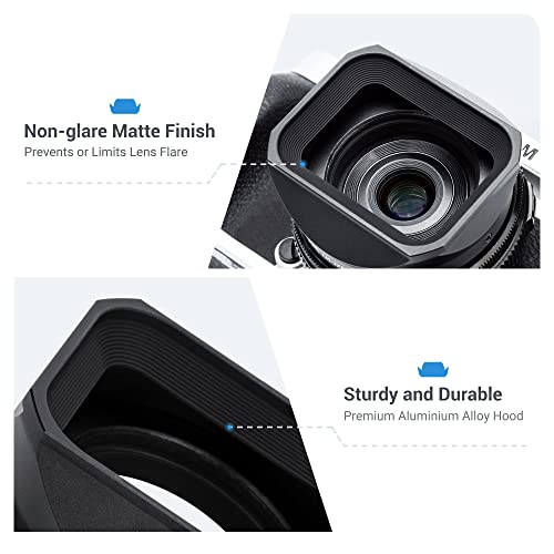Jjc LH-JXF27II-JWM Square Metal Camera Lens Hood Cover With Lens Cap Replaces Fuji Lh-Xf27 For Fujifilm Xf 27Mm F2.8 R Wr & Fujifilm Xf 27Mm F2.8 Lens On Fuji X-T5 X-T4 X-T3 X-T2 X-T30 Ii X-T20 X-T10 X-H2S X-H2 thumb #3