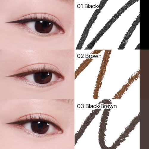 Image of CLIO Sharp So Simple Waterproof Pencil Liner, 2mm Ultra-Slim Thin Precision Tip, Tug Free Glide, Smudge Proof Long Wear Formula, Safe for Sensitive Eyes, Easy Control For Daily Makeup (002 Brown)