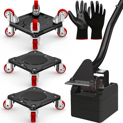 Ensemble de Transport de Meubles Avec Lève-Meubles - Panneau en Acier au Carbone Renforcé et 4...