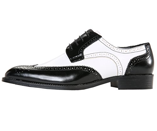 Bolano Elwyn, Men's Dress Shoes - Oxford & Wingtip - Spectator Two-Tone, Lace Up, Brogue Formal Shoes2