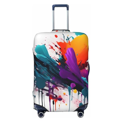 paint splatter Luggage Covers For Suitcase Approved,Suitcase Cover Protector Fit 18-32 InchLuggage, Medium