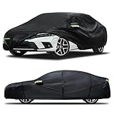 Car Cover Custom Fit for Honda Civic 1991-2025,Toyota Corolla 2000-2025,6 Layers Truck Cover Waterproof All Weather for Automobiles,Outdoor Full Exterior Cover,Rain, Sun, Wind Protection,Black