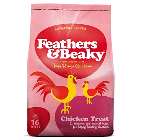 Feathers and Beaky F&B CHICKEN TREAT - 5KG NATURAL HEALTHY GM FREE - SCATTER SCRATCH POULTRY (1KG)