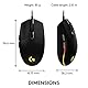 Logitech G203 Gaming-Maus mit anpassbarer LIGHTSYNC RGB-Beleuchtung, 6 programmierbare Tasten, spieletauglicher Sensor, Abtastung mit 8.000 DPI, Geringes Gewicht - Schwarz
