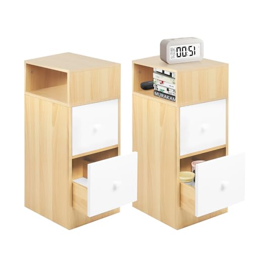 VIIROUD: Mesita de noche estrecha  2 unidades