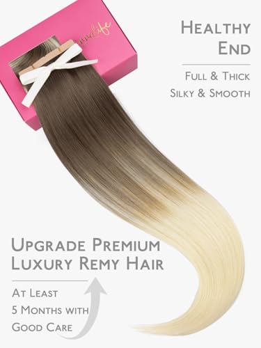 Image of WENNALIFE 3.15 inch Wide Tape in Hair Extensions Human Hair, Tape in Weft