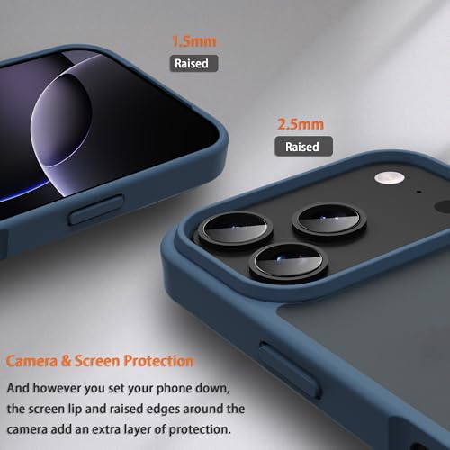 Image of iPhone 18 pro max /17 pro max Case,Translucent Matte(Dark Blue)