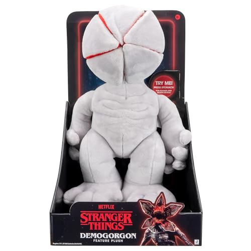 Jazwares Stranger Things STRT0043 - Demogorgon Feature Plüsch - 30 cm weiches Plüsch mit Kopf der Sich öffnet und Soundeffekten