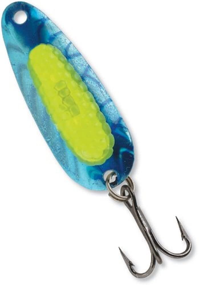 Blue Fox 7/8-Ounce Rattlin' Pixee Spoon, Holographic Blue/Yellow Insert