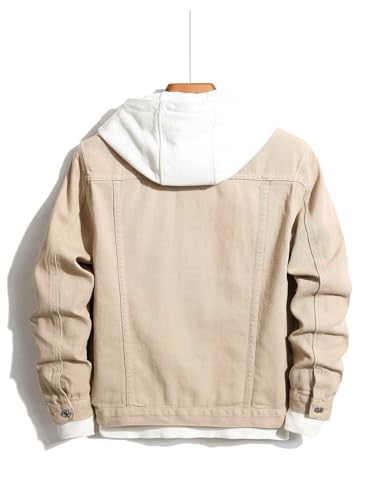 SOLY HUX Men's Button Front Denim Jacket Collared Long Sleeve Casual Jean Jackets with Pockets2