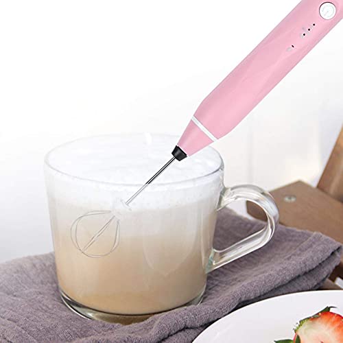 Mini frullino elettrico USB ricaricabile crema montalatte frullatore accessorio da cucina con manico in gomma siliconica… - immagine 3