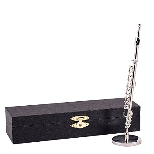 Broadway Gifts Co Miniature Silver Tone Clarinet Instrument 6 Inch Brass Table Top Décor #TOP5
