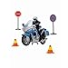 Produktbild Dickie Toys 203342001 - Police Bike Set, Polizeimotorrad mit Verkehrszeichen, 10 cm