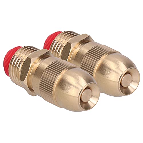2 Stück Sprühdüse Bewässerung, G1/2 Zoll Außengewinde Messing-Nebeldüsen, Verstellbarer Sprinklerköpfe Düsen, Bewässerungssprinkler für Garten, Landwirtschaft, Gewächshaus oder Reinigungsarbeiten