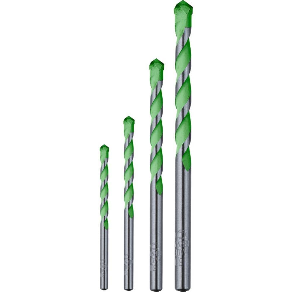 kwb 52800 4-piece Granite Drill Bit set diamond-ground cylinder shank