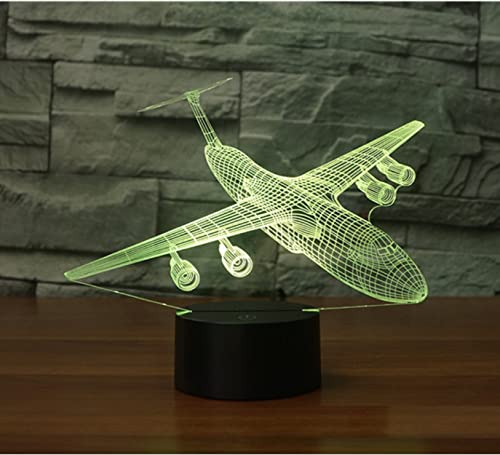 Lámpara de Mesa de Noche LED 3D Avión con Control Remoto miniatura 6