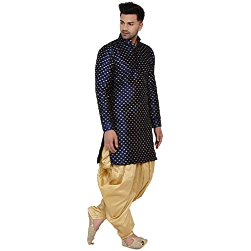 Image of Veera Paridhaan Men's Banarasi Full Sleeve Printed Long Straight Kurta