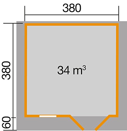 Weka Gartenhaus 111 Gr. 3 Vordach 60 cm – Bild 3