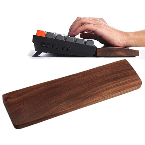 Reposamuñecas para teclado para programadores y diseño de nogal 7