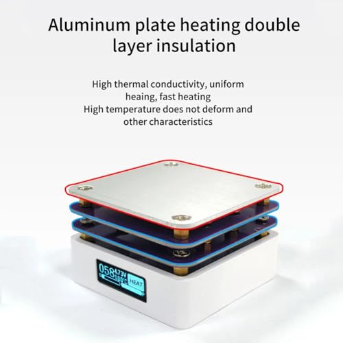Mini placa caliente digital G3061 precalentamiento soldadura estación PCB 6