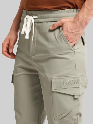 Image of Maniac || Mens || Emboassed Pocket || Cotton Blend || Baggy Fit || Cargo Pant