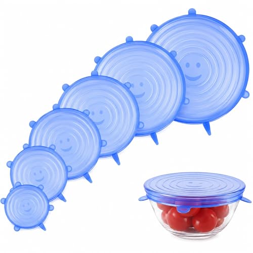 6 Pièces Couvercle Silicone Alimentaire,Couvercle Extensible En Silicone,Couvercle Boite De Conserve,Couvercles Élastiques Durables Et Écologiques,Pour...