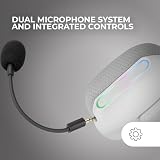 Mars Gaming MHW-PRO, Bezprzewodowe Słuchawki Gamingowe ARGB Flow, Dźwięk 3D Surround 7.1, Bluetooth 5.3 + 2.4GHz + Jack 3.5mm, Ultralekki Ergonomiczny, Podwójny Mikrofon, Multiplatformowe, Białe