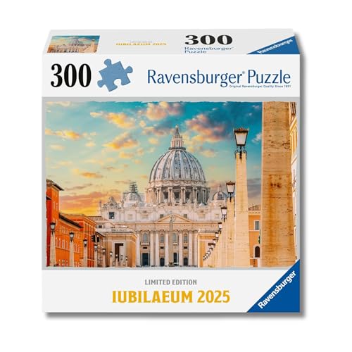 Ravensburger - Puzzle 300 Pezzi, Basilica di San Pietro in Vaticano, Puzzle Adulti, Puzzle 300 Pezzi Ravensburger, Limited Edition, 39x27cm