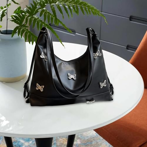 Image of VELURA SYDL Womens Shoulder Bag Shoulder Purse Lightweight Handbag for Work Street Daily Black|1 Women Shoulder Bag|Clothing, Shoes & Accessories