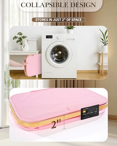 Image of Laundry Hamper with Wheels, 75L Large Clothes Hamper with Removable Inner Bag, Collapsible Dirty Clothes Basket for Dorm, Rolling Dirty Clothes Basket for, Bedroom, Bathroom, Laundry Room
